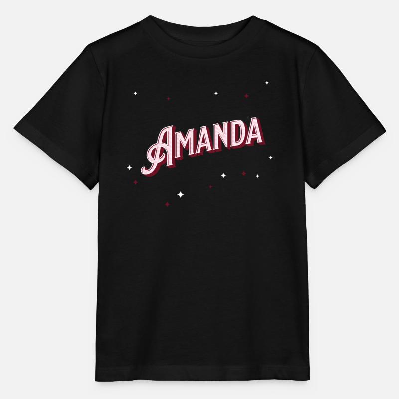 Amanda name personalized - Stanley/Stella MINI CREATOR Kids’ T-Shirt - black