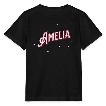 Amelia Namen personalisiert - Stanley/Stella Kinder T-Shirt MINI CREATOR  - Schwarz - Vorne - Mikhail (115cm)