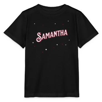 Le nom de Samantha personnalisé - T-shirt bio MINI CREATOR Stanley/Stella Enfant - noir - Devant - Mikhail (115cm)