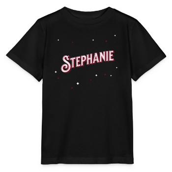 Le prénom de Stéphanie personnalisé - T-shirt bio MINI CREATOR Stanley/Stella Enfant - noir - Devant - Mikhail (115cm)