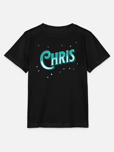 Chris Namen personalisiert - Stanley/Stella Kinder T-Shirt MINI CREATOR  - Schwarz