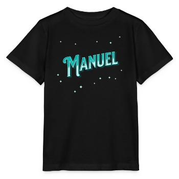 Manuel nom personnalisé - T-shirt bio MINI CREATOR Stanley/Stella Enfant - noir - Devant - Mikhail (115cm)