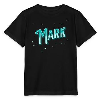 Mark Namen personalisiert - Stanley/Stella Kinder T-Shirt MINI CREATOR  - Schwarz - Vorne - Mikhail (115cm)