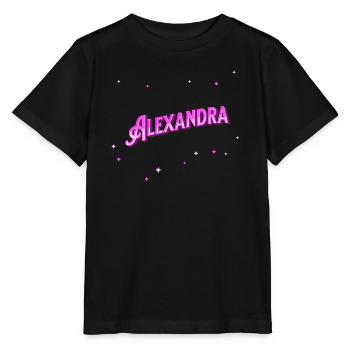 Alexandra's name personalized - Stanley/Stella MINI CREATOR Kids’ T-Shirt - black - Front - Mikhail (115cm)
