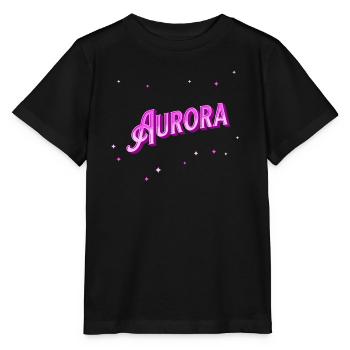 Aurora Namen personalisiert - Stanley/Stella Kinder T-Shirt MINI CREATOR  - Schwarz - Vorne - Mikhail (115cm)