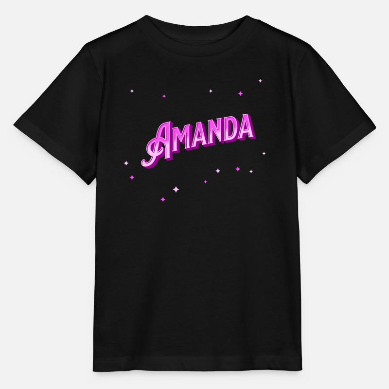 Amanda's name personalized - Stanley/Stella MINI CREATOR Kids’ T-Shirt - black