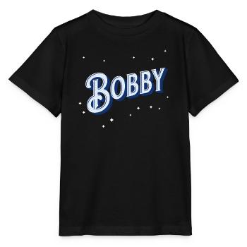 Nom Bobby personnalisé - T-shirt bio MINI CREATOR Stanley/Stella Enfant - noir - Devant - Mikhail (115cm)