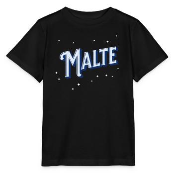 Malte names personalized - Stanley/Stella MINI CREATOR Kids’ T-Shirt - black - Front - Mikhail (115cm)