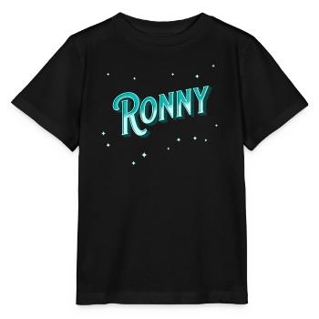 Ronny Namen personalisiert - Stanley/Stella Kinder T-Shirt MINI CREATOR  - Schwarz - Vorne - Mikhail (115cm)
