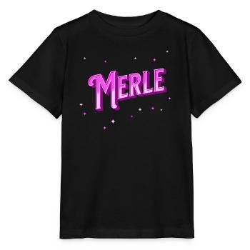 Nom Merle personnalisé - T-shirt bio MINI CREATOR Stanley/Stella Enfant - noir - Devant - Mikhail (115cm)