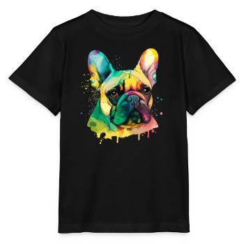 French Bulldog for dog lovers - Stanley/Stella MINI CREATOR Kids’ T-Shirt - black - Front - Mikhail (115cm)