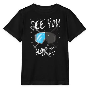 Harz Skiing Ore Mountains Snowboarding - Stanley/Stella MINI CREATOR Kids’ T-Shirt - black - Front - Mikhail (115cm)