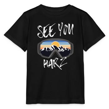 Harz Skiing Ore Mountains Snowboarding - Stanley/Stella MINI CREATOR Kids’ T-Shirt - black - Front - Mikhail (115cm)