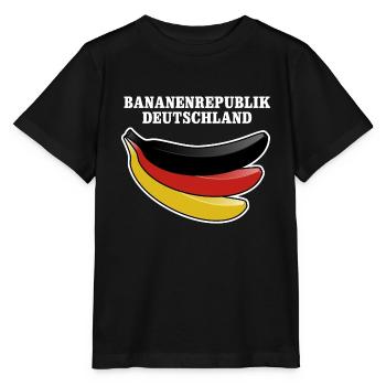 Bananenrepublik Deutschland Satire - Stanley/Stella Kinder T-Shirt MINI CREATOR  - Schwarz - Vorne - Mikhail (115cm)