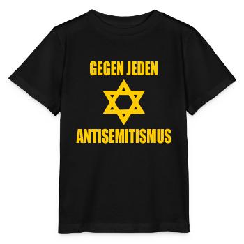 Against all anti-Semitism - Stanley/Stella MINI CREATOR Kids’ T-Shirt - black - Front - Mikhail (115cm)
