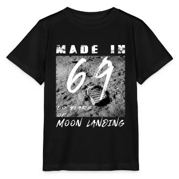 Made in 69 Geboren in 1969 - Stanley/Stella Kinder T-Shirt MINI CREATOR  - Schwarz - Vorne - Mikhail (115cm)
