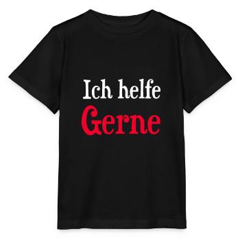 Ich helfe gerne - Stanley/Stella Kinder T-Shirt MINI CREATOR  - Schwarz - Vorne - Mikhail (115cm)