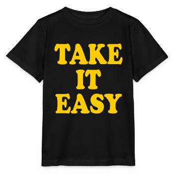 Take it easy - Stanley/Stella Kinder T-Shirt MINI CREATOR  - Schwarz - Vorne - Mikhail (115cm)