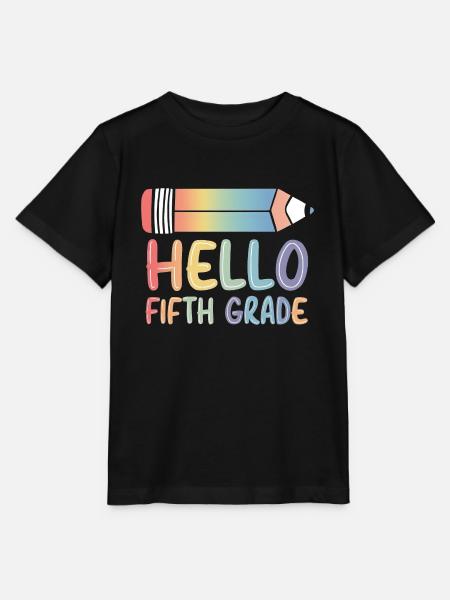 Hello Fifth Grade - Stanley/Stella Kinder T-Shirt MINI CREATOR - Schwarz