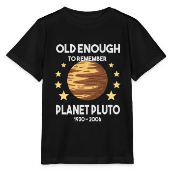 Pluto Vintage Planet Pluto Day Space Galaxy - Stanley/Stella MINI CREATOR Kids’ T-Shirt - black - Front - Mikhail (115cm)