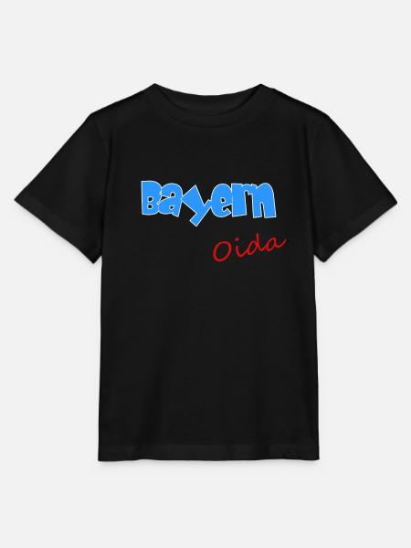 Bayern Oida - Stanley/Stella Kinder T-Shirt MINI CREATOR  - Schwarz