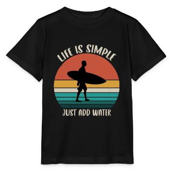 Life is simple just add water - T-shirt bio MINI CREATOR Stanley/Stella Enfant - noir - Devant - Mikhail (115cm)