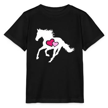 Horses Horse Riding - Stanley/Stella MINI CREATOR Kids’ T-Shirt - black - Front - Mikhail (115cm)