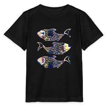 Pisces - Stanley/Stella MINI CREATOR Kids’ T-Shirt - black - Front - Mikhail (115cm)