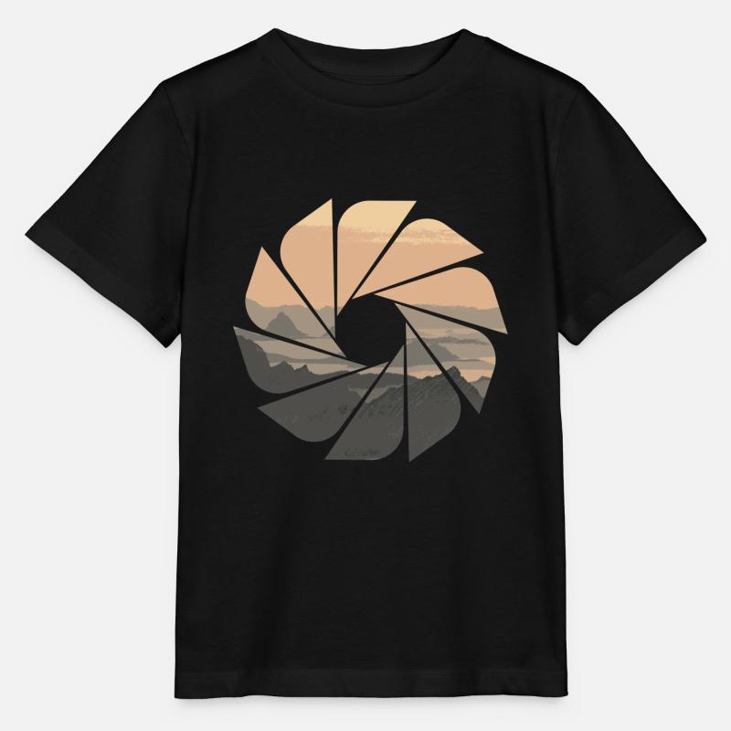 Paysage de montagne - T-shirt bio MINI CREATOR Stanley/Stella Enfant - noir