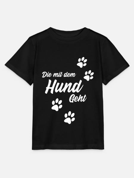 Die Mit dem Hund Geht+ - Stanley/Stella Kinder T-Shirt MINI CREATOR - Schwarz