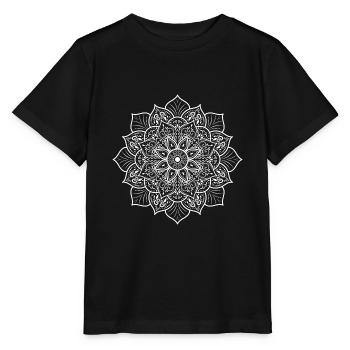 Mandala - Stanley/Stella Kinder T-Shirt MINI CREATOR  - Schwarz - Vorne - Mikhail (115cm)