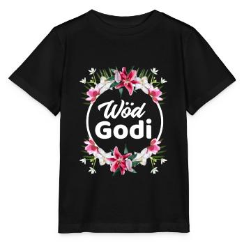 Tolle Godi Wöd Godi Patentante Österreich Sprüche - Stanley/Stella Kinder T-Shirt MINI CREATOR  - Schwarz - Vorne - Mikhail (115cm)