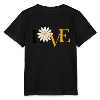 Love-Liebe Blume - Stanley/Stella Kinder T-Shirt MINI CREATOR  - Schwarz - Vorne - Mikhail (115cm)