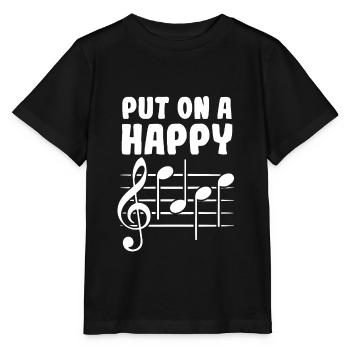 Mettre un visage heureux - T-shirt bio MINI CREATOR Stanley/Stella Enfant - noir - Devant - Mikhail (115cm)