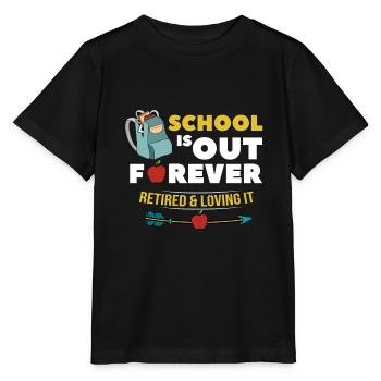 L'école est finie pour toujours - T-shirt bio MINI CREATOR Stanley/Stella Enfant - noir - Devant - Mikhail (115cm)