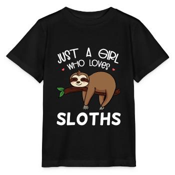 Juste une fille qui aime la paresse - T-shirt bio MINI CREATOR Stanley/Stella Enfant - noir - Devant - Mikhail (115cm)