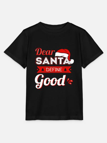 Dear Santa Define Good - Stanley/Stella Kinder T-Shirt MINI CREATOR - Schwarz