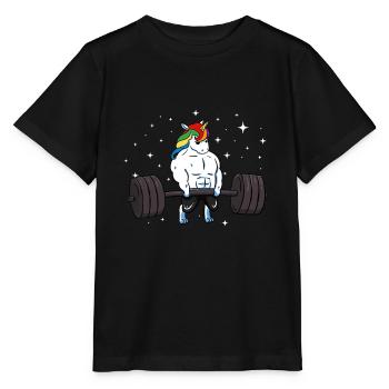 Licorne Soulèvement croisé - T-shirt bio MINI CREATOR Stanley/Stella Enfant - noir - Devant - Mikhail (115cm)