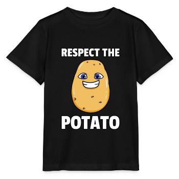 Je suis une pomme de terre - T-shirt bio MINI CREATOR Stanley/Stella Enfant - noir - Devant - Mikhail (115cm)
