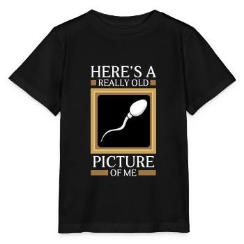 Here's A Really Old Picture Of Me - Stanley/Stella Kinder T-Shirt MINI CREATOR  - Schwarz - Vorne - Mikhail (115cm)