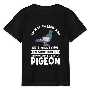 Je ne suis pas un lève-tôt ou un oiseau de nuit - T-shirt bio MINI CREATOR Stanley/Stella Enfant - noir - Devant - Mikhail (115cm)