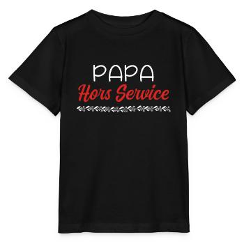 papa hors service - T-shirt bio MINI CREATOR Stanley/Stella Enfant - noir - Devant - Mikhail (115cm)