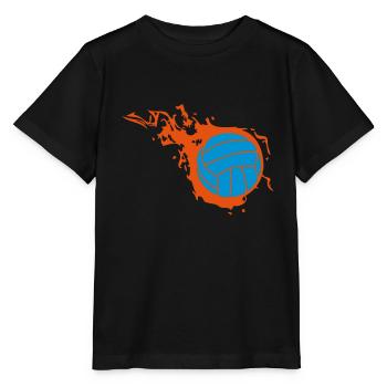 balloon volleyball flame fireball 302 - Stanley/Stella MINI CREATOR Kids’ T-Shirt - black - Front - Mikhail (115cm)