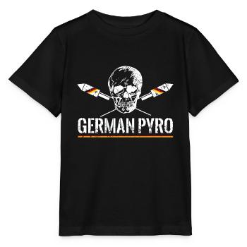German Pyro Feuerwerk - Stanley/Stella Kinder T-Shirt MINI CREATOR  - Schwarz - Vorne - Mikhail (115cm)