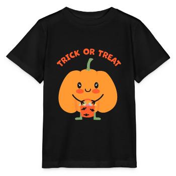 Kürbis-Trick oder -Leckerbissen - Stanley/Stella Kinder T-Shirt MINI CREATOR  - Schwarz - Vorne - Mikhail (115cm)