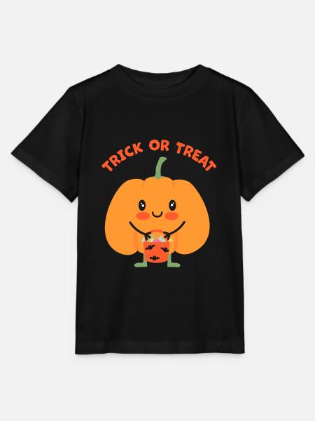 Kürbis-Trick oder -Leckerbissen - Stanley/Stella Kinder T-Shirt MINI CREATOR  - Schwarz