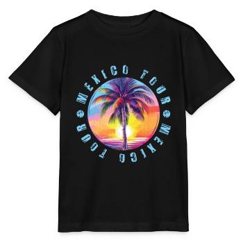 Mexiko Tour Bunt - Stanley/Stella Kinder T-Shirt MINI CREATOR  - Schwarz - Vorne - Mikhail (115cm)