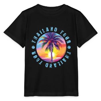 Thailand Tour Bunt - Stanley/Stella Kinder T-Shirt MINI CREATOR  - Schwarz - Vorne - Mikhail (115cm)