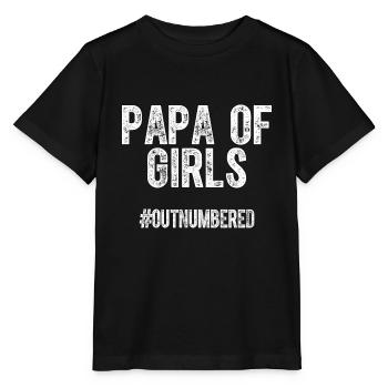 Papa of Girls Outnumbered Father's Day - Stanley/Stella MINI CREATOR Kids’ T-Shirt - black - Front - Mikhail (115cm)