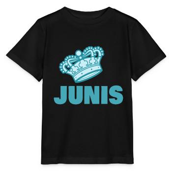 Geschenk für Junis - Stanley/Stella Kinder T-Shirt MINI CREATOR  - Schwarz - Vorne - Mikhail (115cm)